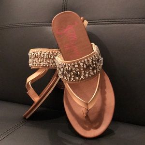 Rhinestone-Studded Sandals
